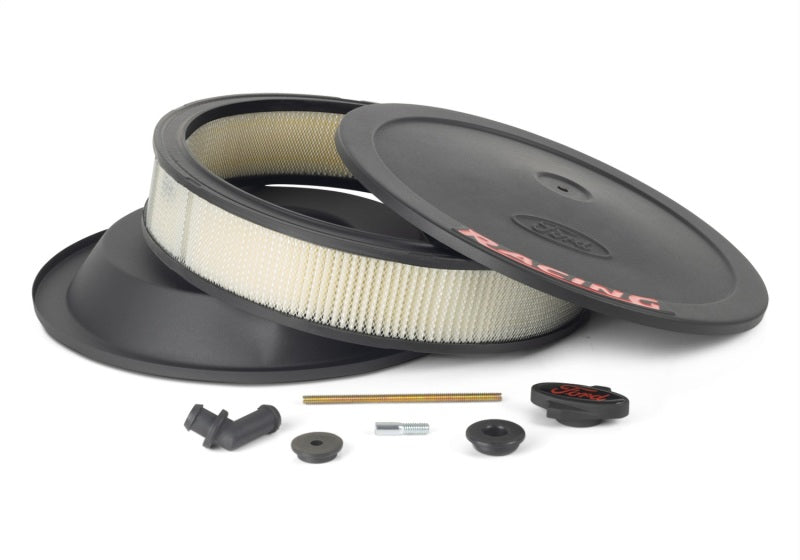 Ford Racing Air Cleaner Kit - Black Crinkle Finish w/ Red