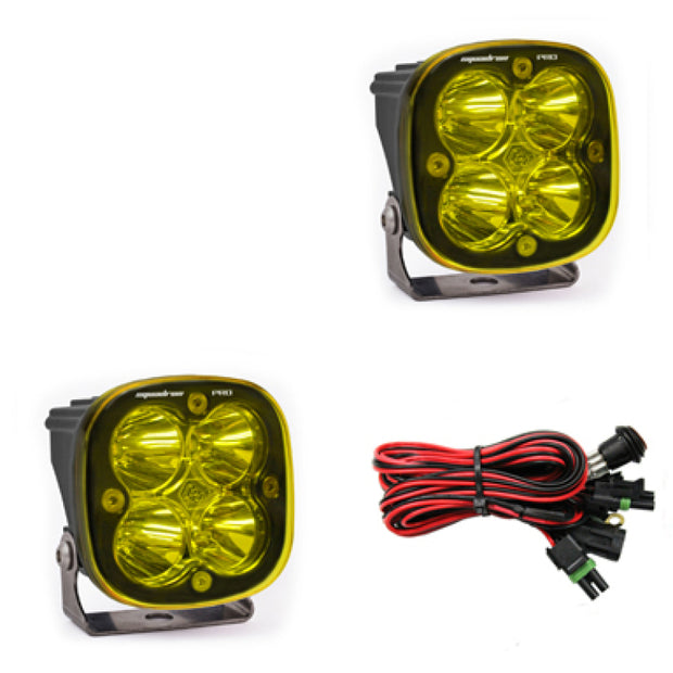 Baja Designs Squadron Pro Series Work/Scene Pattern Pair LED Light Pods - Amber